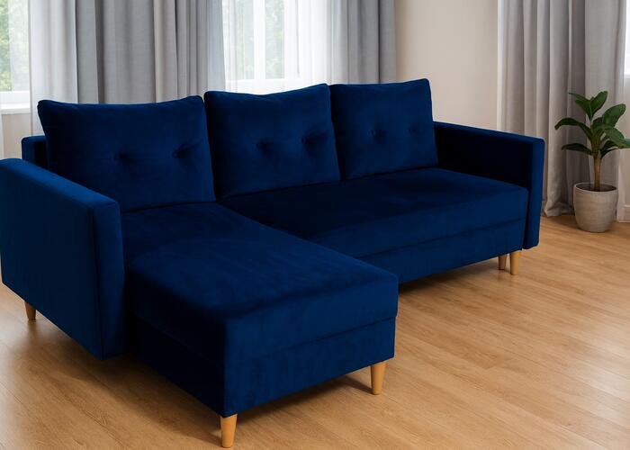 Grajewo ogłoszenia: Narożnik welurowy w kolorze chabrowym ! 
Posiada dużą...